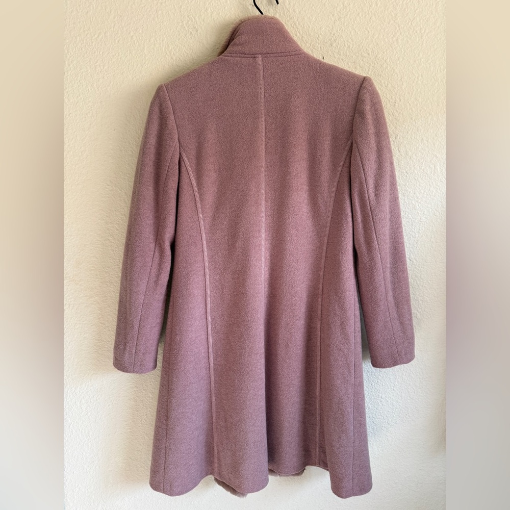 Vintage ARK Wool-Blend Women's Soft Pink Trench Coat-size M - Picture 7 of 11